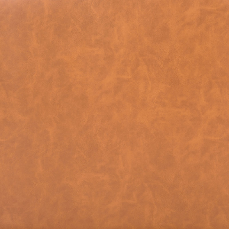 Brown Faux Leather and Metal Contemporary Armchair