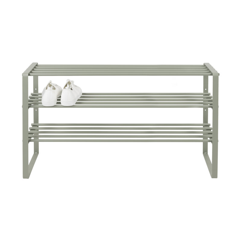Rex 12 Pair Shoe Rack, Grey