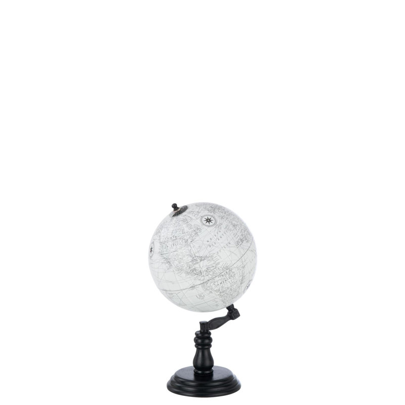 Wood Tabletop Globe, 37cm H x 20cm W x 20cm D