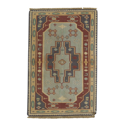 Dhurry Hand Woven Cotton Geometric Area Rug