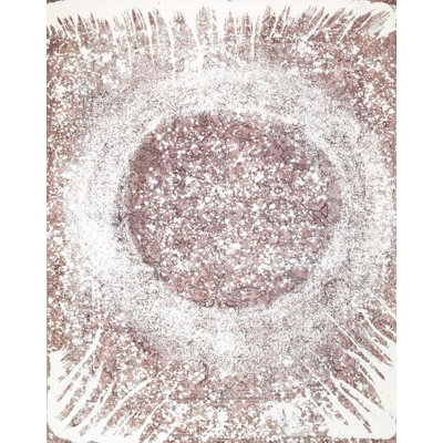 Tapis contemporain brun / blanc