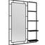 Miroir moderne 30 x 44 avec tablette - cadre en métal noir pour la salle de bain, image HD de la chambre à coucher, rouille, cadre multifonctionnel de meuble-lavabo, verre, rouille, solide