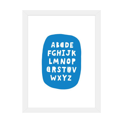 ABC Blue Bubble - impression d'art textuel