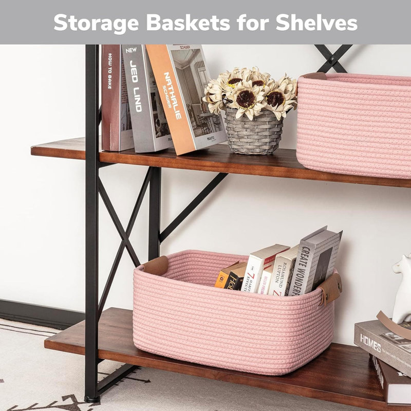 Highland Dunes Decorative Basket, Pink