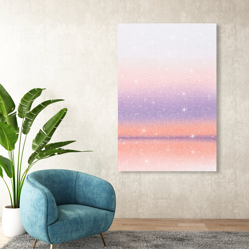 Peach Coastline Print by Oliver Gal, 15"H x 10"W, Gallery Wrapped