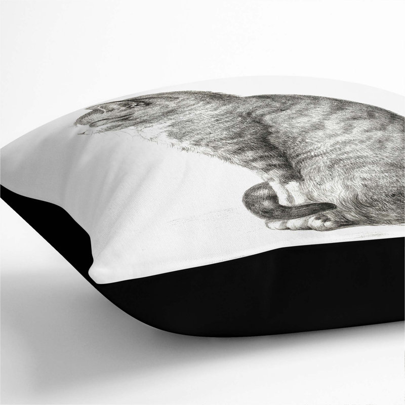 Square Throw Cushion, Black, 55 x 55 cm