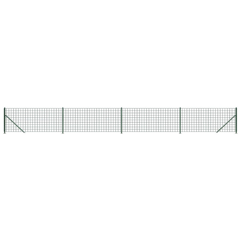Auriana Metal Wire/Mesh Fence, Green, 100cm H x 1000cm W x 10cm D, 7