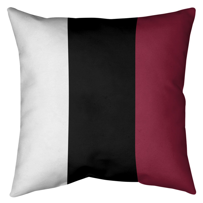 Housse de coussin en football arizona, 14 po x 14 po, Noir, Simili suède