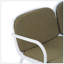 Causeuse d'extérieur en PP Luna, durable et élégante avec structure blanche résistante aux intempéries et coussin vert confortable-238047572
