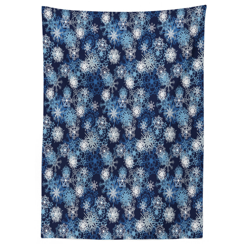 Winter Dining Room Kitchen Tablecloth, 70" L x 52" W