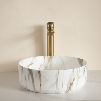 Ceramic Circular Bathroom Sink