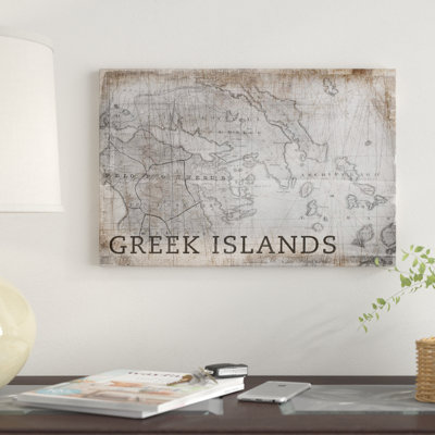 " Greek Islands Map, Vintage " by PI Galerie