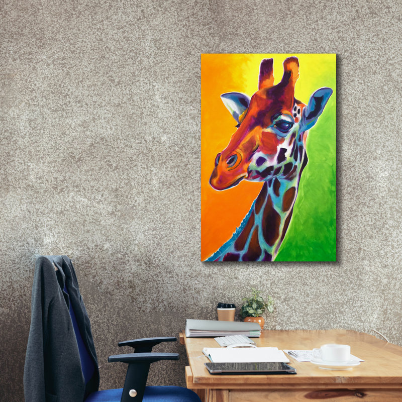 " Giraffe - Summer Fling " by Dawg Painter, 40" H x 26" W x 1.5" D