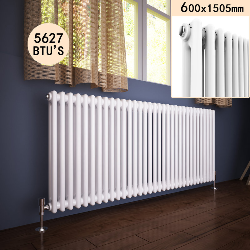 Zoie Horizontal Traditional Colosseum Radiator, 60cm H x 150.5cm W x 7cm D