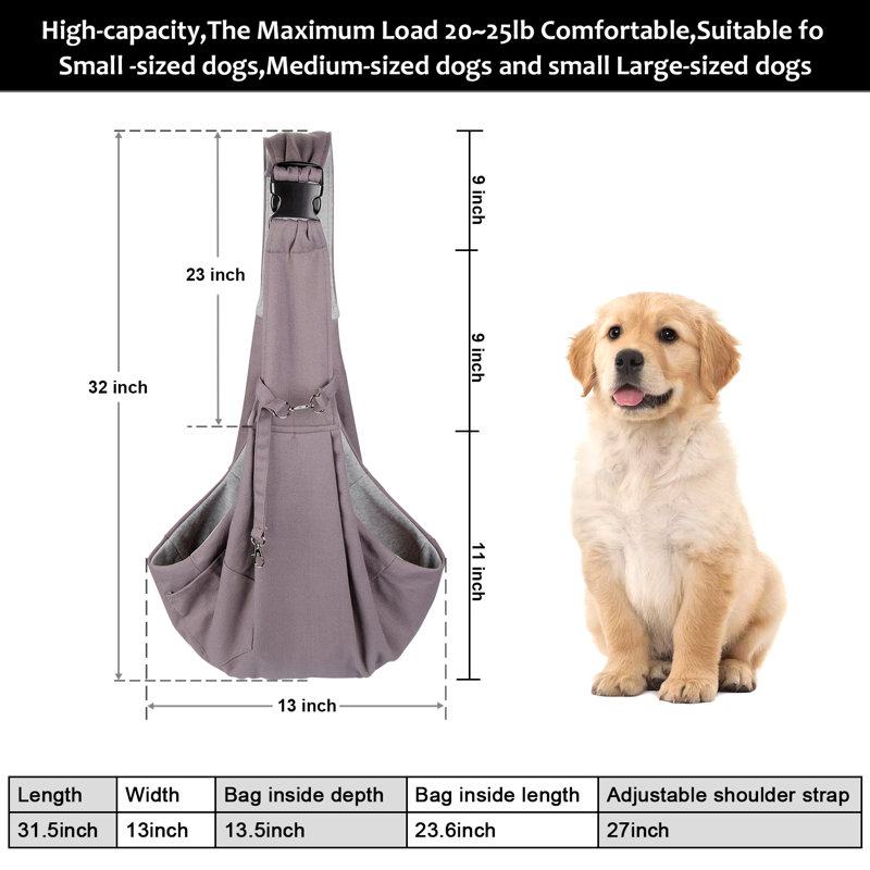 Pet Sling Carrier Bag Adjustable