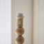 Cane Floor light Base finished in Natural Bamboo