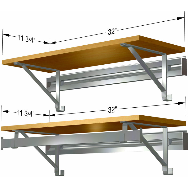Single Shelf-Hang Closet System with Second Shelf (shelf only), Maple, 8.5"H x 32"W x 11.75"D