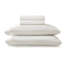 Ensemble de draps et de draps très respirants 4 pièces, mélange de nylon extensible Jersey, blanc