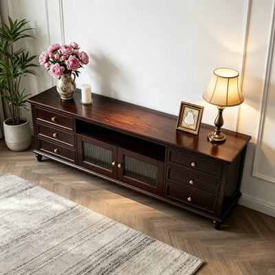Retro Solid Wood TV Cabinet