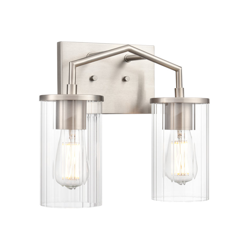 Meuble-lavabo à 2 lumières de 13 po de largeur Blevens - nickel brossé