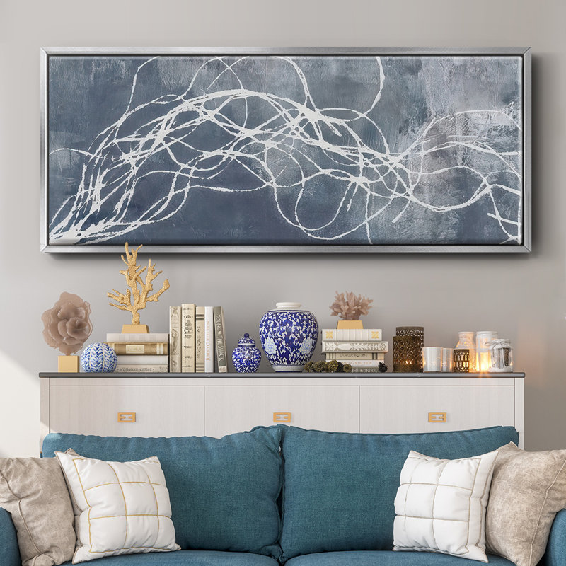 Organic Lining  II - Framed Canvas, 24" H x 60" W