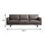 Canapé contemporain l 90,4 po, gris