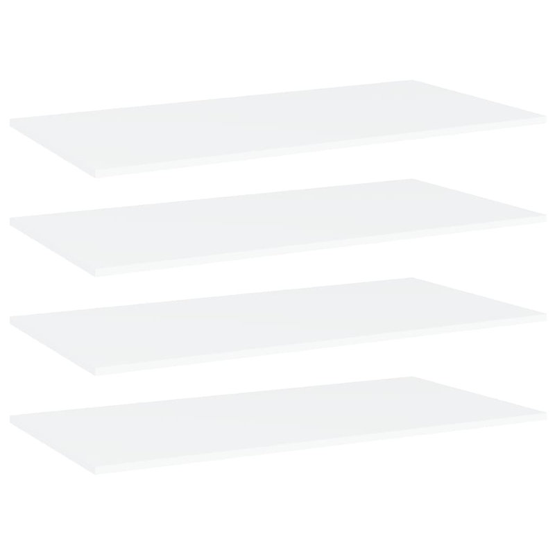 Tablettes flottantes étagères murales, Blanc, H 0,6 po x l 39,4 po x P 19,7 po