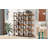 5 Tier Bookcase Home Office Open Bookshelf, Vintage Industrial Style Shelf With Metal Frame, MDF Board-2018933248