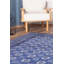Tapis bleu marine à motif rétro tissé-1385038463
