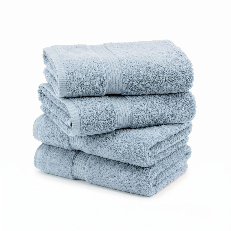Coton luxueux et hautement absorbant Renata, Bleu clair