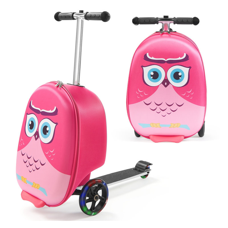Valise à roulettes rose pour enfants avec valise 20 pouces