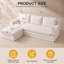 Canapé Ailey 3 places avec pouf, housse déhoussable surdimensionnée de 2,80 m (110 po) avec revêtement amovible et lavable en une seule pièce-592278345-592278344-592278349