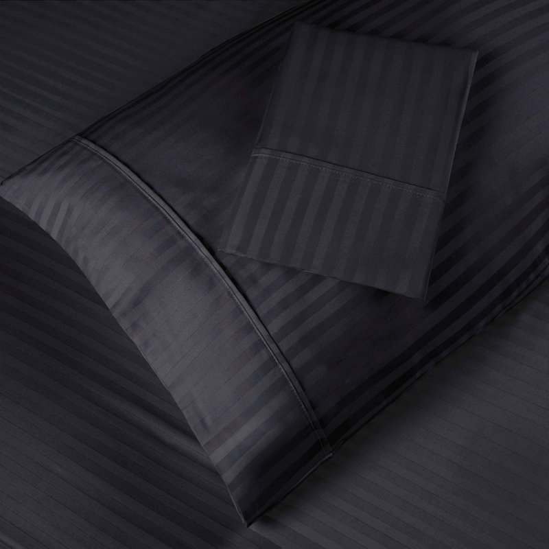 Luxor Treasures 300 Thread Count Egyptian Cotton Blend Pillowcase, King, Navy Blue