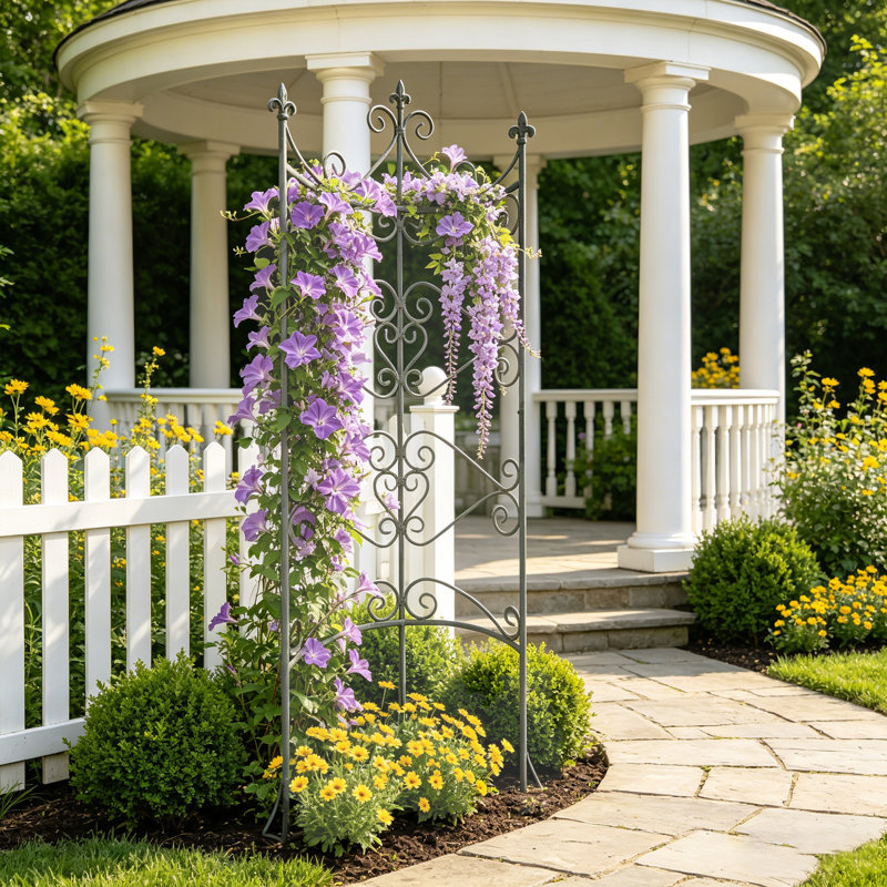 Panneaux de clôture de jardin décoratifs Aervyn avec motif de treillis