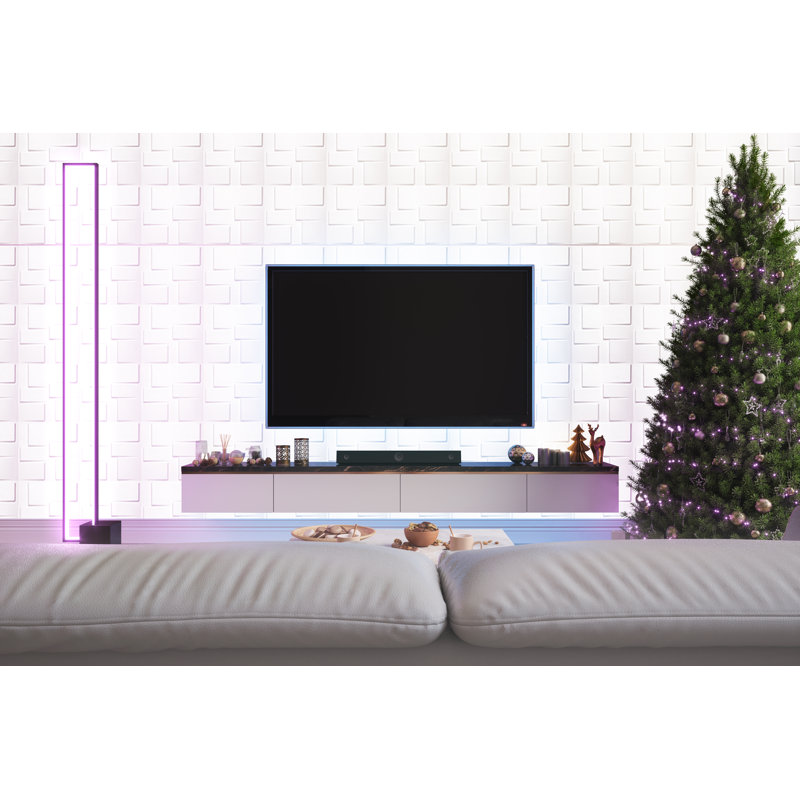 Panneau mural 3D 11,8 po x 11,8 po en blanc (paquet de 33)