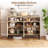 Sideboard Buffet Cabinet With 4 Doors and Adjustable Shelves 