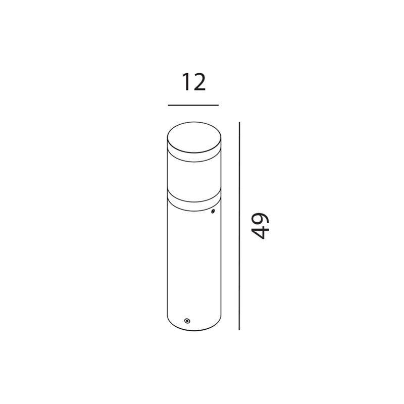 Bela Transparent Bollards, 49cm H x 16cm W x 16cm D