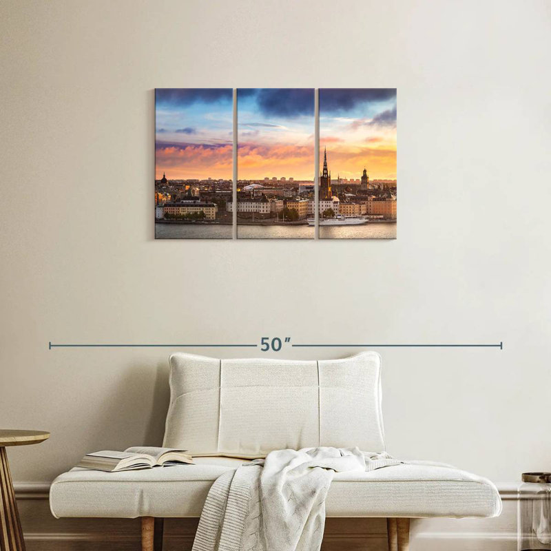 Horizon de la ville de Stockholm, H 20 po x l 33 po