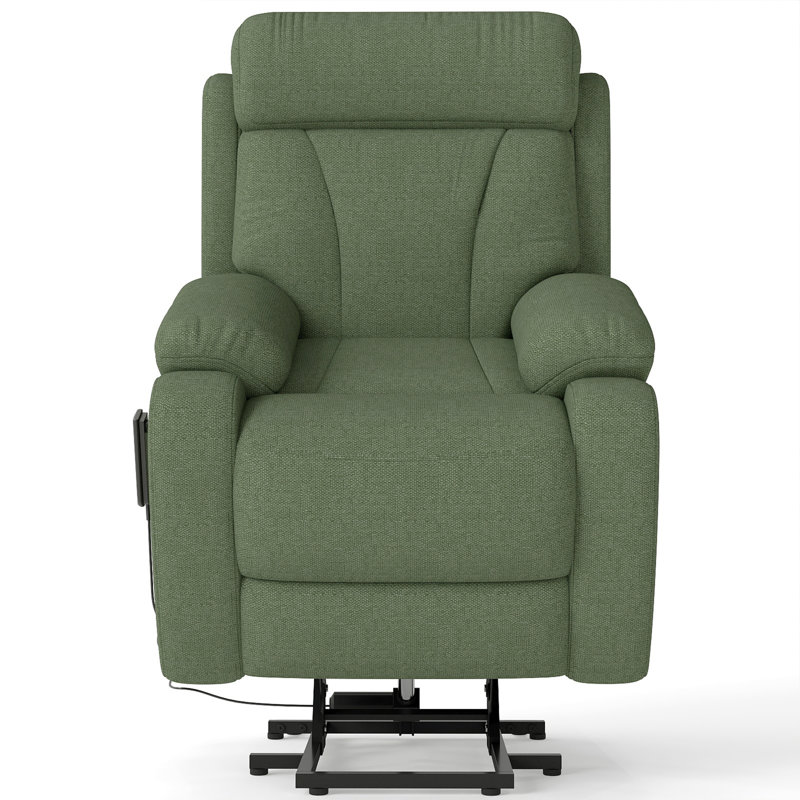 Heavy Duty Power Lift Recliner For Elderly, Small Space Electric Recliner Chair With Remote Control, Adjustable Angles, Side Pocket & Anti-slip Snowflake Velvet