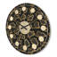 Horloge murale en bois doré rétro des années 80 - Mid-Century-63892562