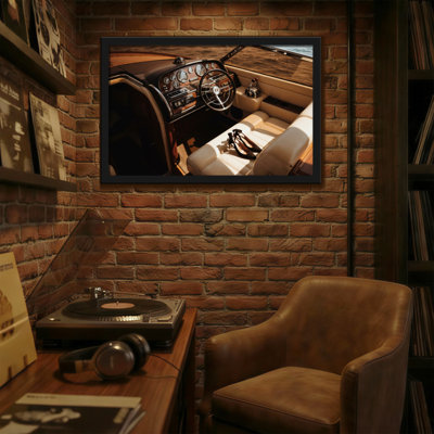 Fashion Classic Car Interior With Leather Seats