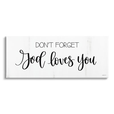 " God Loves You Spiritual Calligraphy Script Phrase " by Imperfect Dust