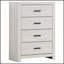 Commode rectangulaire à 4 tiroirs Geary Coastal White avec rangement spacieux et esthétique épurée pour les intérieurs modernes-1991905872