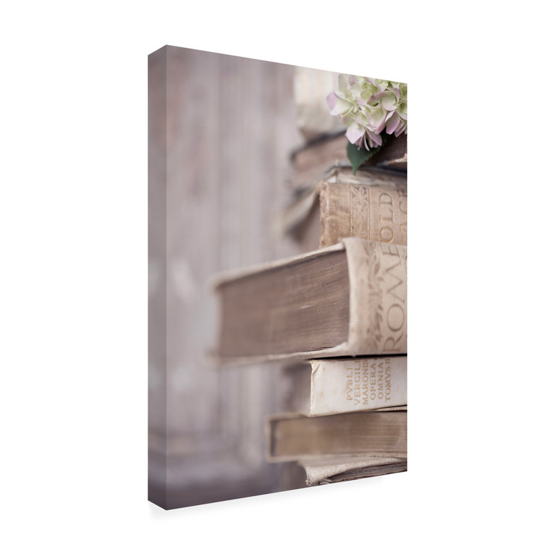 Art sur toile, "Symphonie de livres I", H 24 po x l 16 po
