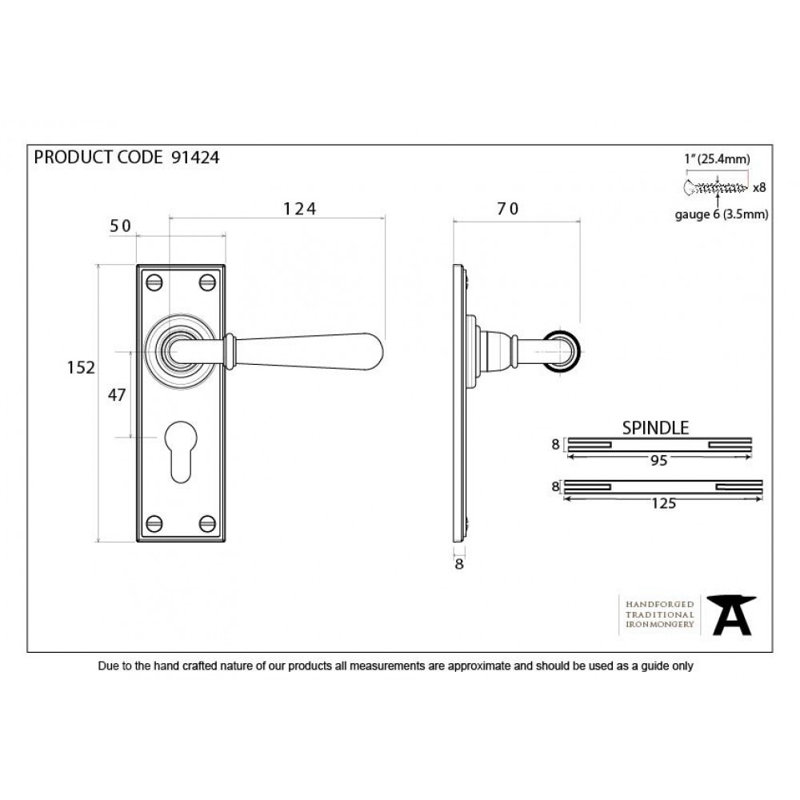 Newbury Lock Door Handle Kit, Polished Chrome
