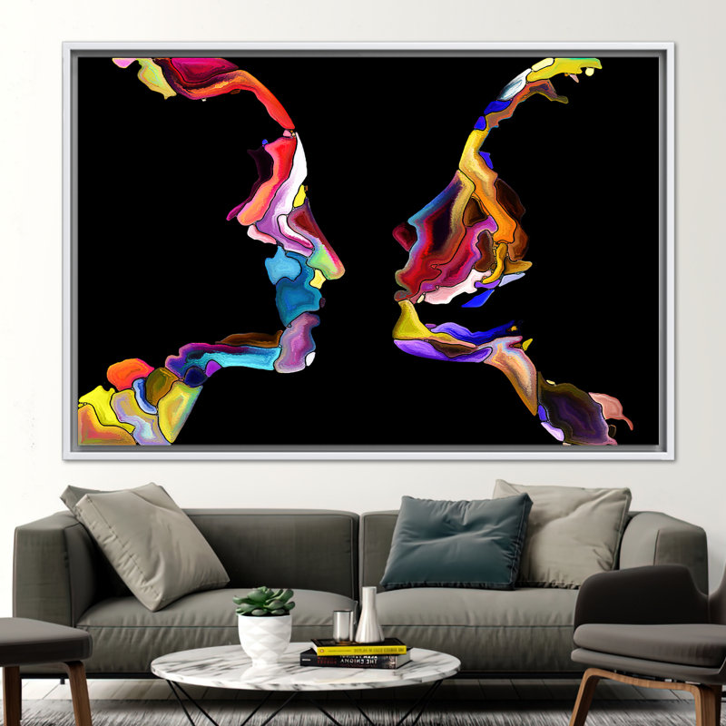Print on Canvas, 25 cm H x 35 cm W, White Floater Framed