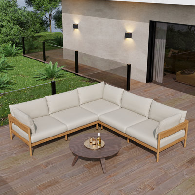 Acanva Vento L-Shaped Aluminium Patio Sofa