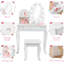 Ensemble de coiffeuse avec miroir, coiffeuse pour filles et miroir-106912047