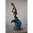 Mermaid W Three Dolphins Fountain Enameled Bronze Statue Size: 34" X 41" X 83"H