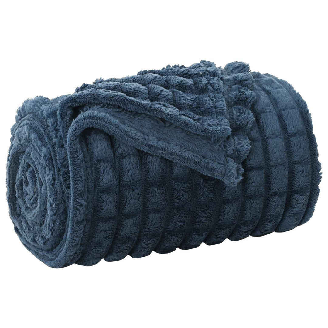 vidaXL Throw Blanket Fleece Cozy Indoor Home Decor Living Room Bedroom Soft